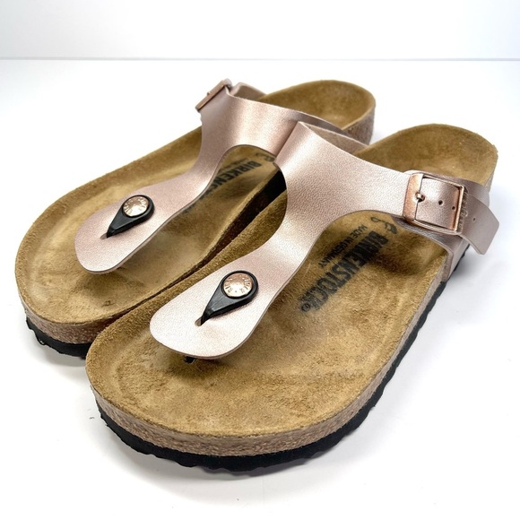 NWOT Birkenstock Sandals Women's Size 6-6.5 EU 37 Copper‎ Gizeh Birko Flor - Picture 3 of 11